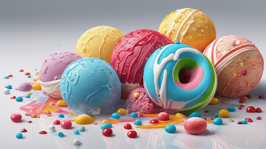 A realistic image of a ice cream with donut generated by AI